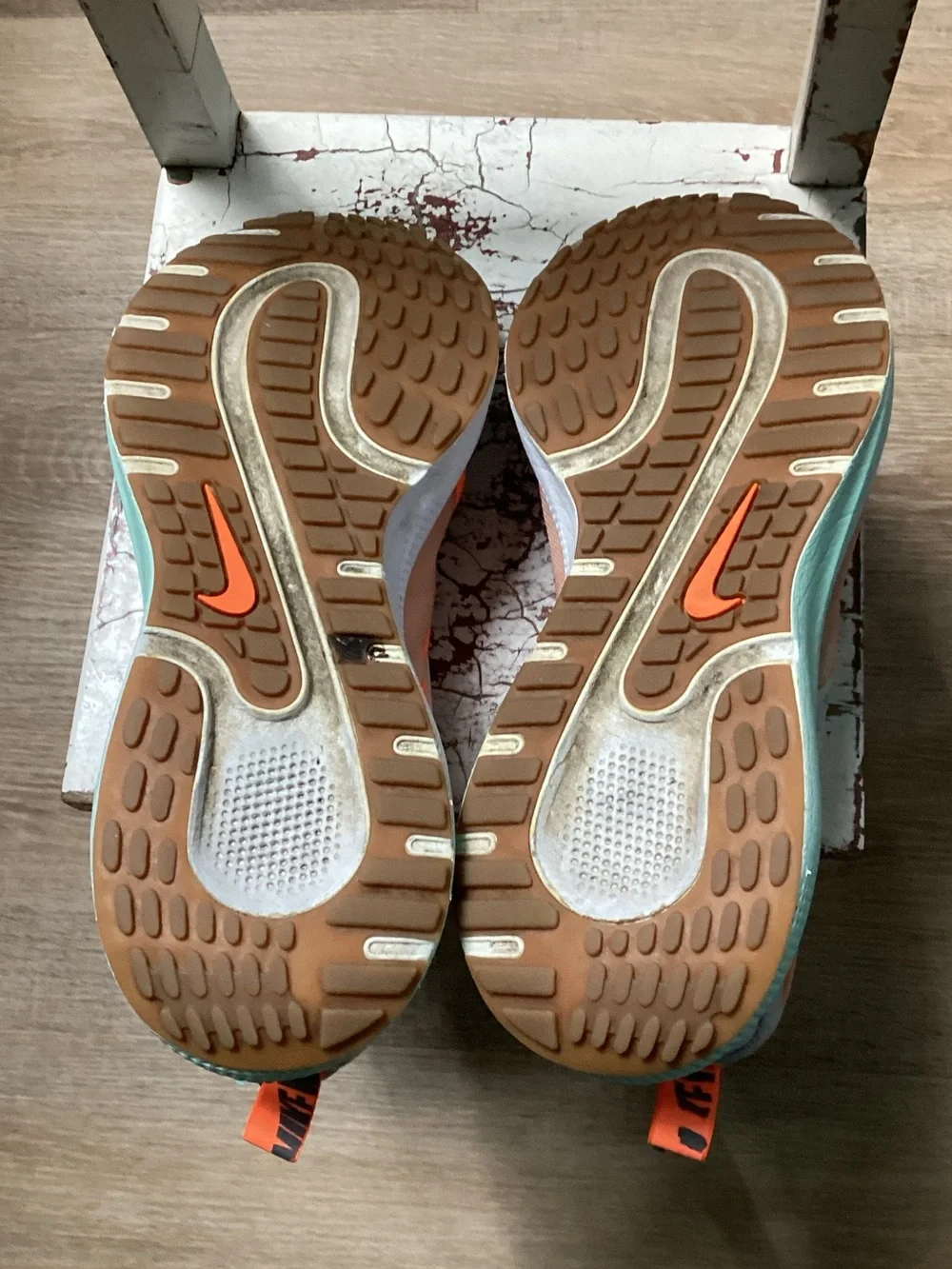 Nike React Escape Run 2 PremiumGray Trainers lite Gray Mint Bright Orange Sz 8.5